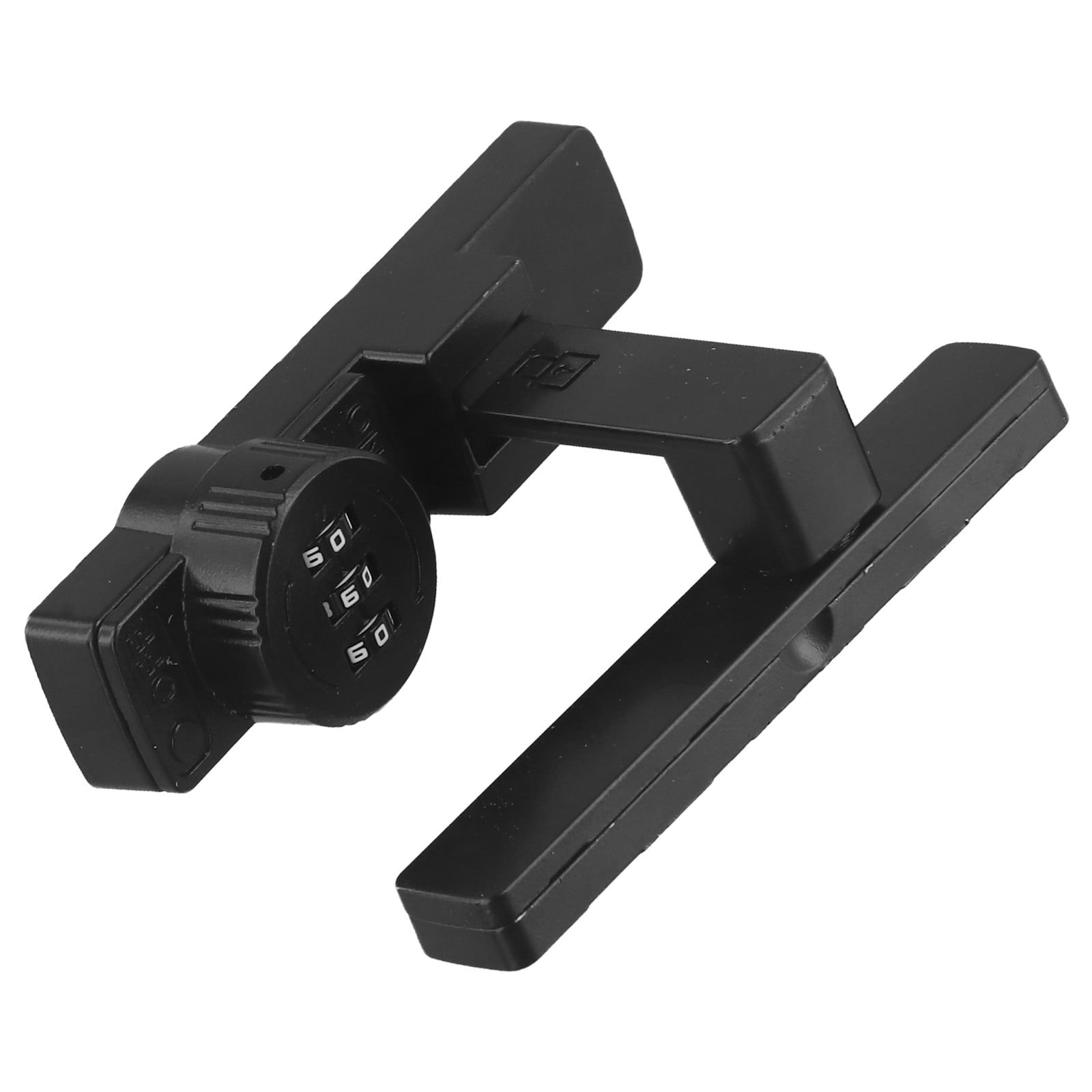CHENGSI for 3-Digit Combination Lock 90 Degree Sliding Door Lock Black Zinc Alloy Security Latch for Bathroom Cabinet Kitchen Office Hotel 1000 Code Combinations Password Protection