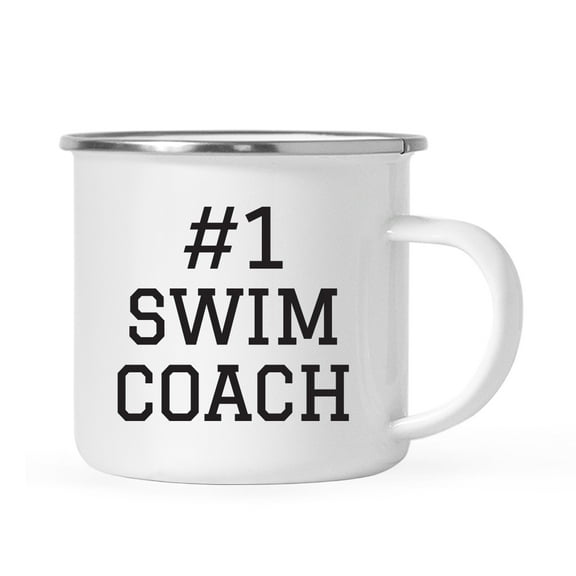Koyal Wholesale Stainless Steel Campfire Coffee Mug, #1 Swim Coach, 1-Pack