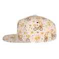 thumbnail image 3 of Daiia Cute Bee Gnome print Flat Bill Hats Flat Brim Trucker Cap Baseball Cap Adjustable Classic Low Profile Hat Unconstructed Plain Cap, 3 of 9