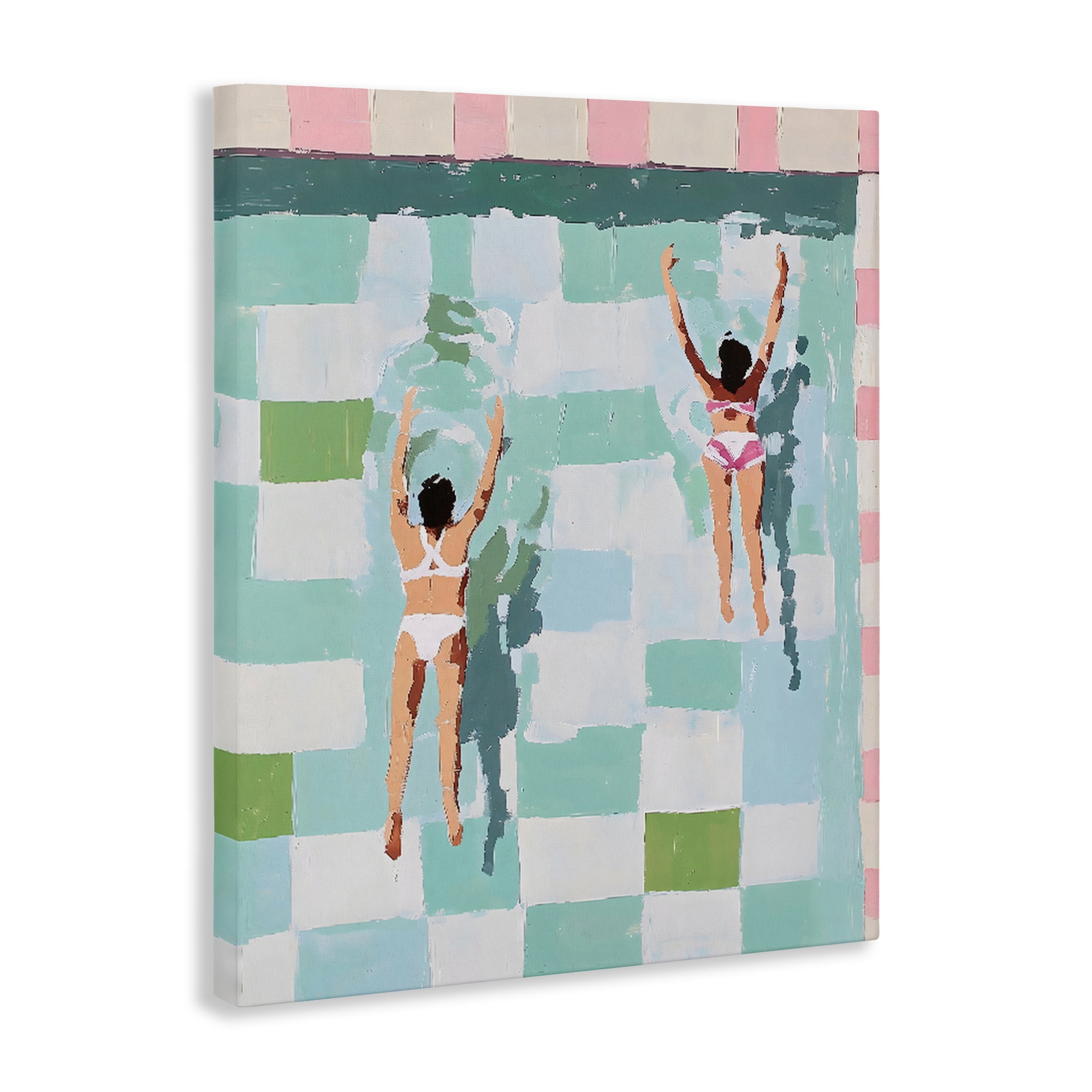 Stupell Industries Twin Swimmers in Pool Canvas Wall Art, design by The Prints Vibe