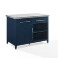 thumbnail image 4 of Crosley Furniture Silvia Stainless Steel Top Kitchen Island in Navy, 4 of 9