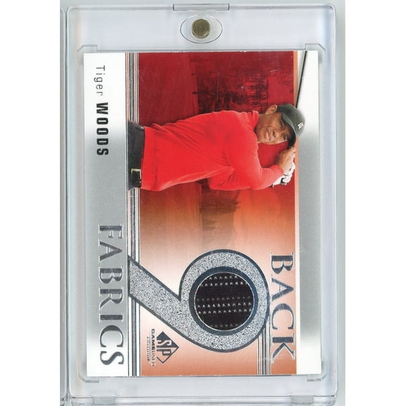 2021 Upper Deck SP Game Used Back 9 Fabrics Tiger Woods #B9TW Event Worn Relic Golf Card