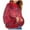 Red, variant on Lindreshi Shackets for Women with Pockets Women'S Fashion Solid Color Faux Casual Hooded Coat Coat
