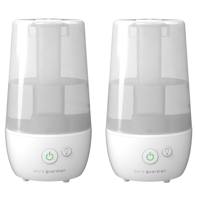 PureGuardian 3.79 L (1 gal.) 70-Hour Ultrasonic Cool Mist Table Top Humidifier with Aroma tray, 2-pack