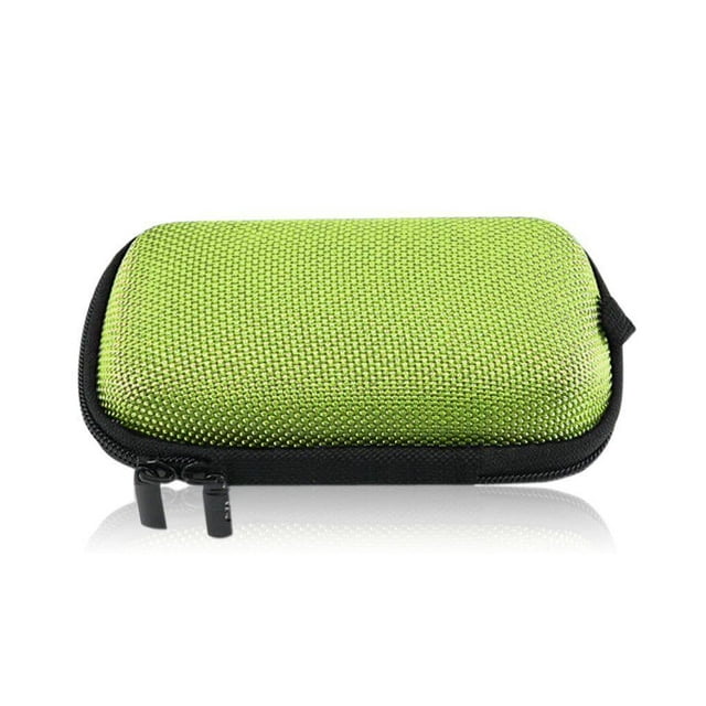 Shengyu Bluetooth-compatible Headphone Storage Bags Camping Cable Organizer Inner Netting Wireless Headset Zipper Pouches Accessory Green 1Set