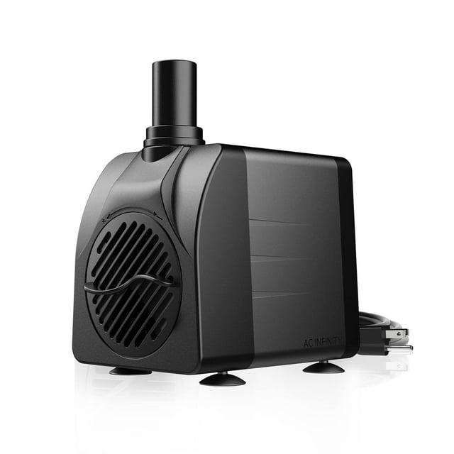 Bomba de agua AC Infinity modelo 211GPH, silenciosa, 18 W, 1,5 m de elevación