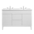 thumbnail image 2 of Modway Render 48" MDF Wood Double Sink Bathroom Vanity in White, 2 of 4