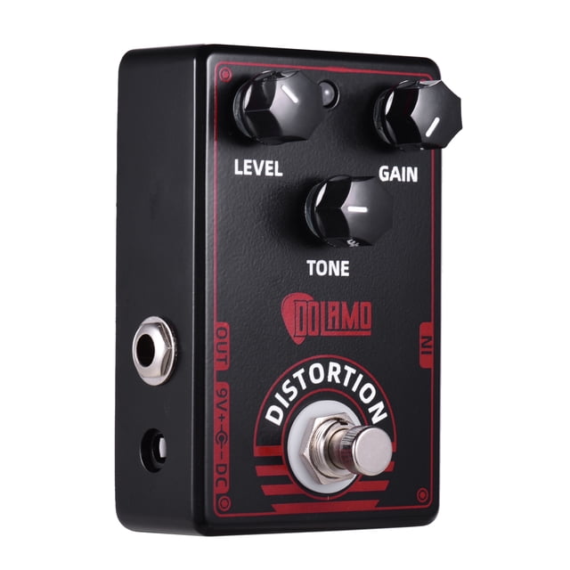 Pedal de efecto Pedal de efecto de guitarra de distorsión de alta ganancia Dolamo D-4 Pedal de efecto de estilo británico verdadero con Bypass verdadero para guitarra eléctrica Tomshoo Pedal de efecto
