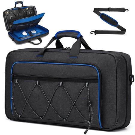 DJ Controller Bag for DDJ-FLX4/DDJ 400/DDJ REV1, Padded Portable Storage Travel Bag with 4 Pockets for 15.6" Laptop & DJ Equipment