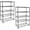 Black, variant on QUIOCOZY Heavy Duty Metal Storage Shelving Unit, 5 Tier Adjustable Wire Rack with Wheels, 1000 Lbs Loading Capacity, 36"x14"x61", Chrome