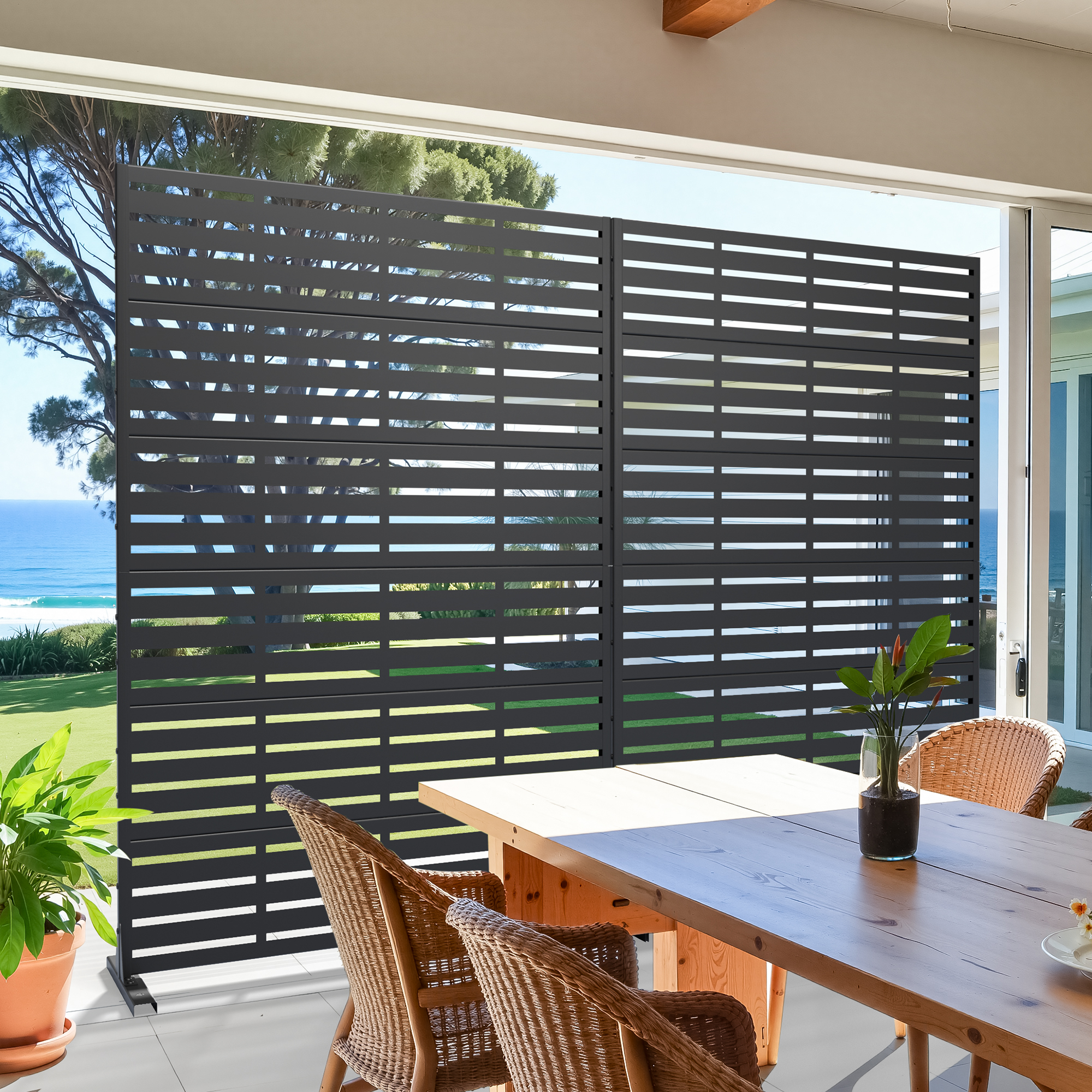 MAYEERTY 72" x 47" Privacy Screen Fence, Heavy Duty Fence Privacy Screen Outdoor