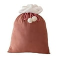 thumbnail image 2 of Christmas Gift Bags 1PC，Velvet Holiday Gift Wrap15.75x23.62in,Large Decorative Pouch for Festive Presents Party Decorations(Coffee), 2 of 9