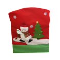 thumbnail image 3 of taburete navideño para silla, contraportada, cena, cocina, decoración del hogar, 11 estilos Monigote de nieve Sunnimix Cubierta de la silla de la Navidad, 3 of 8