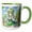 Green/White, variant on 3drose, Charming Irish Elf Girl, Four Leaf Clover. Good Luck for You Gift, 15oz Mug