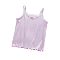 thumbnail image 7 of LYMAYTER Solid Color Lace Crew Neck Camisoles for 4-14Y Kids Girls Slim Fit Sleeveless Tank Tops Summer Undershirts, 7 of 7