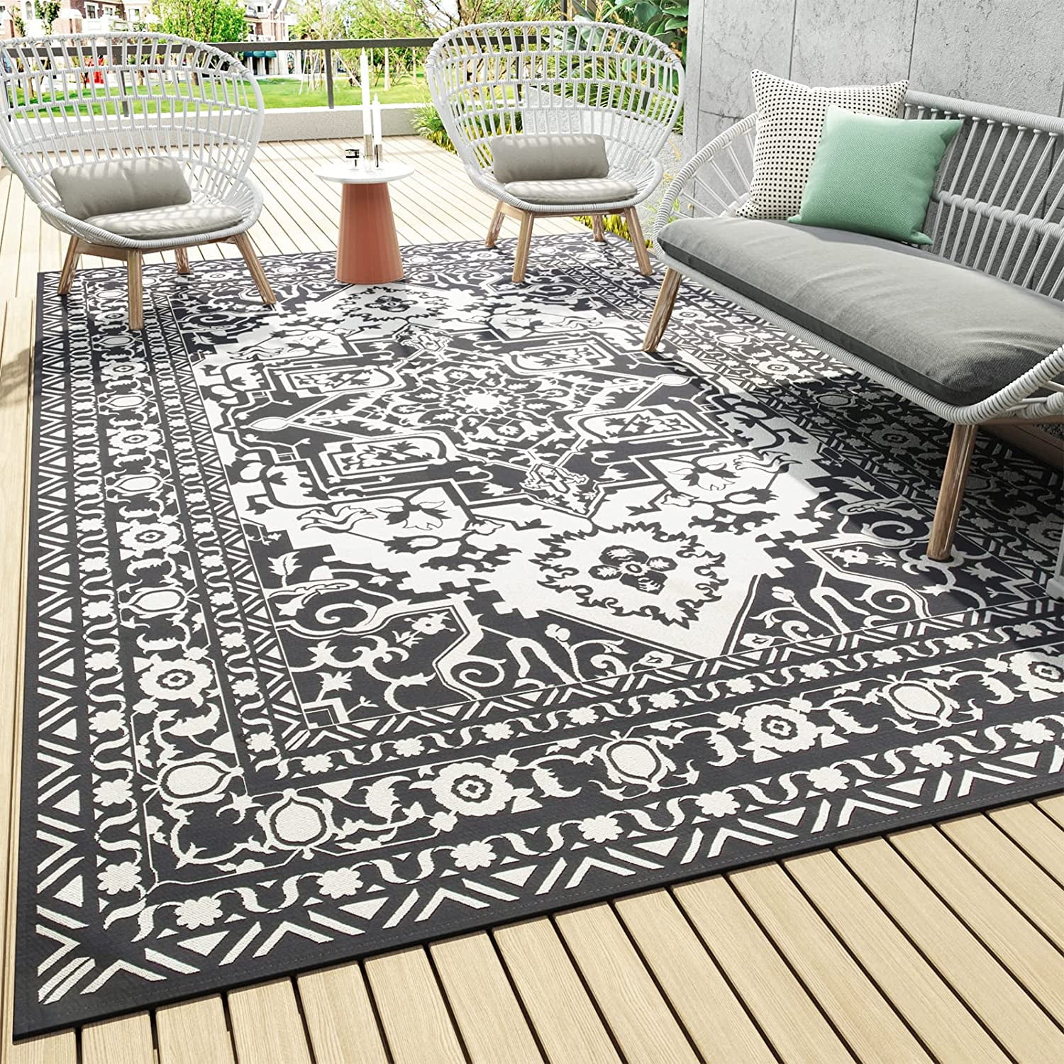 Outdoor Rug Boho Area Rug 6x9 Vintage Large Indoor Outdoor Rug Outdoor