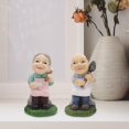 thumbnail image 5 of TISHITA 2 Pieces Elderly Couple Figurines Art Craft Ornament Decorative Miniature Figurine for Cabinet Bedroom Desk Office Home Decor C, 5 of 7