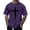 Purple1, variant on Kojanyu Men's Cross Print Drop Shoulder Short Sleeve T-Shirts, Sizes S-XXL