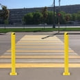 thumbnail image 3 of 2Pack Yellow Parking Safety Bollard Steel Bollard Post Sidewalk Parking Barrier, 3 of 13