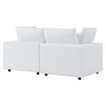 thumbnail image 6 of Modular Lounge Loveseat Deep Sofa, Sunbrella, White, Fabric, Modern Contemporary, Outdoor Patio Balcony Cafe Bistro Garden Furniture Hotel Hospitality, 6 of 9