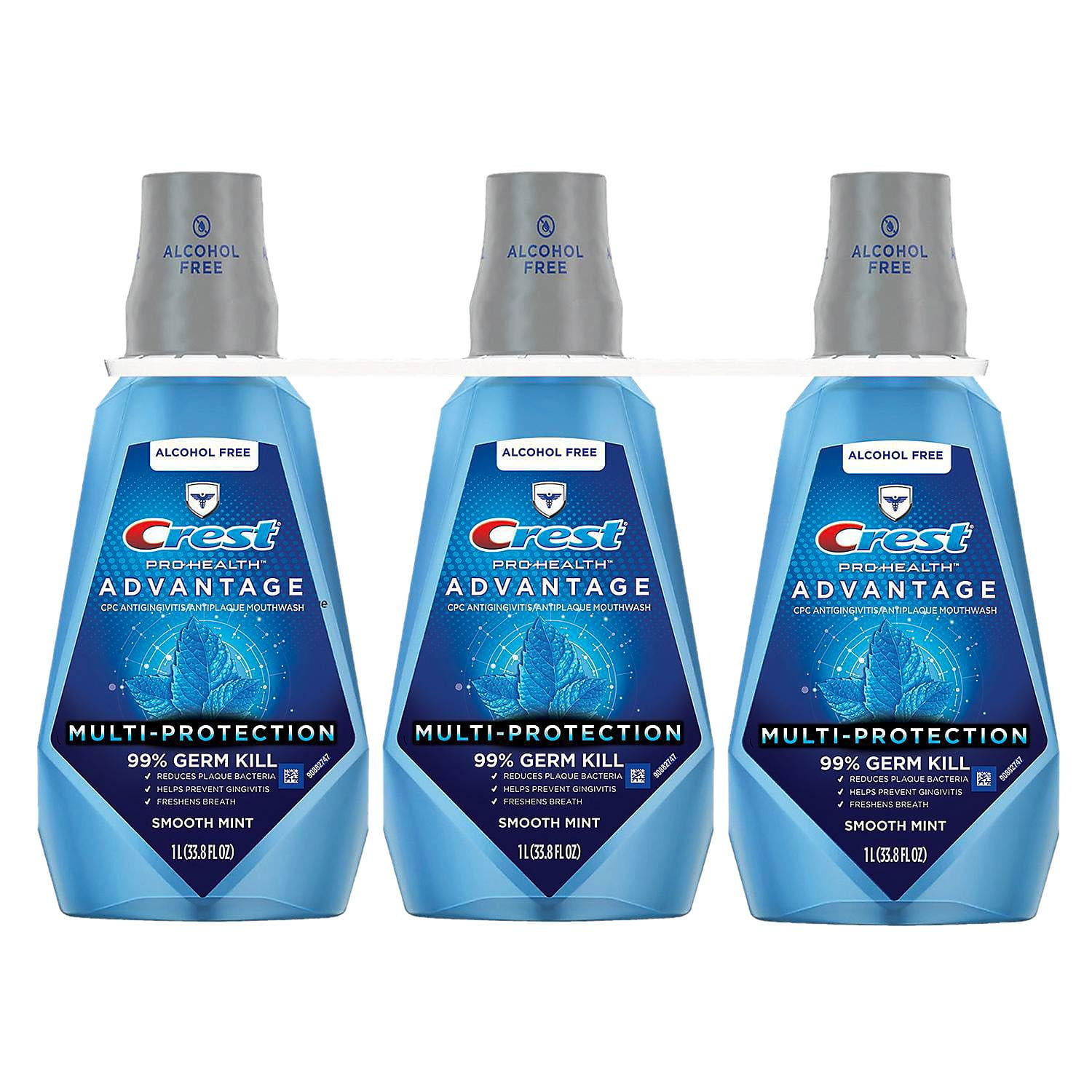 The Crest ProHealth Advantage Rinse, Smooth Mint (33.8 fl. oz., 3 pk.)