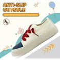 thumbnail image 3 of Toddler Sneakers for Girls Boys, Kids Canvas Fashion Shoes Elastic Straps Laces Slip On Lightweight Comfortable Low Top Classic Casual Walking Shoes, 3 of 6