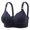 Dark Blue, variant on Kaemgyyd Women's Bras Comfort Lightly Full Coverage No Underwire Bras Large Busts Embroidery Wirefree Padded Plus Size Bra