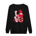thumbnail image 3 of Midsumdr Womens Sweatshirt Casual Long Sleeve Valentine's Day Printing Blouse Tops Pullover Round Neck Loose Fit Sweatshirt, 3 of 4