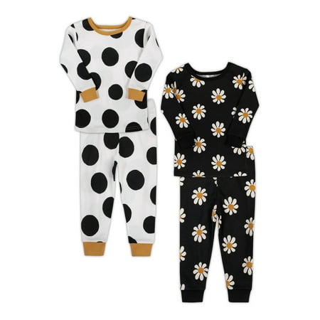 

Little Star Organic Baby & Toddler Girl 4 Pc Long Sleeve & Long Pant Pajamas Size 9 Months - 5T