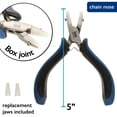 thumbnail image 7 of The Beadsmith Chain Nose Nylon Jaw Pliers – 5 inches (127mm) – Ergonomic Handle, Double Leaf Springs – Includes Replacement Heads – Jewelry Making Tool for Creating Bracelets, Earrings & Necklaces, 7 of 7