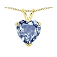 thumbnail image 2 of Star K � Simulated Aquamarine 8mm Heart Pendant Necklace, 2 of 7