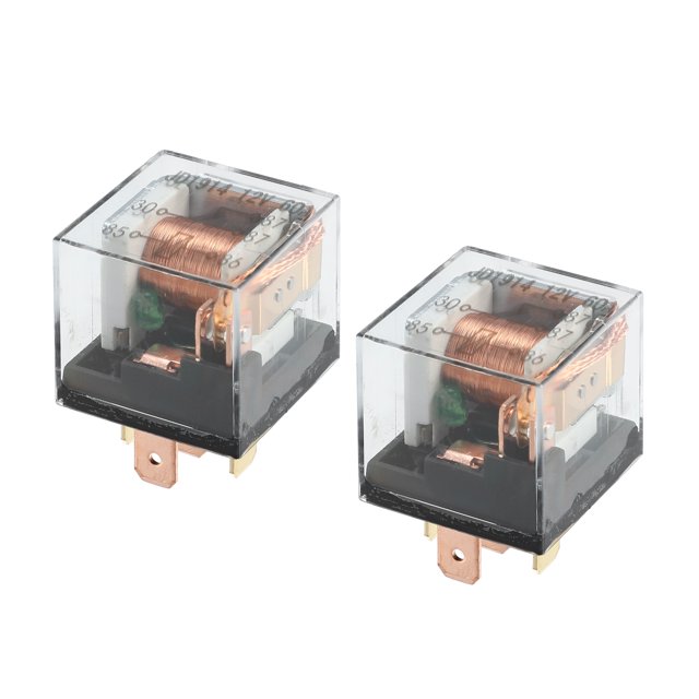 2 Unidad Impermeable Relé CC 12V 60A, 5 Pin Relé Coche Carga Estuche