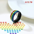 thumbnail image 1 of Bague LGBT Arc-en-Ciel en Émail Inoxydable Bague Lesbienne Gay, 1 of 6