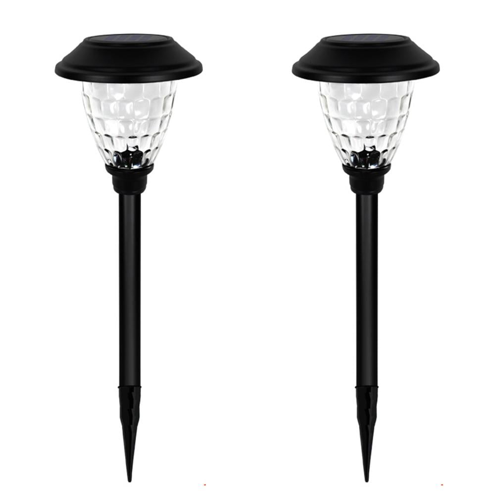 2 Pack Solar Pathway Lights Garden Stake Light Auto On Off Solar