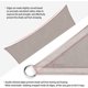thumbnail image 3 of Vela de sombra rectangular, 2x4m, impermeable, anti-UV, impermeable y transpirable, gris claro, 3 of 5