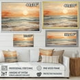 thumbnail image 4 of Designart "Paradise Of Beige And Golden Beach Sunset II" Coastal Sunset Floater Framed Wall Decor, 4 of 5