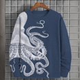 thumbnail image 3 of Sudadera con estampado de pulpo en 3d para hombre, jersey de cuello redondo, suave y holgado, camiseta de manga larga de gran tamaño, otoño, 3 of 4