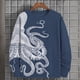 thumbnail image 4 of Sudadera con estampado de pulpo en 3d para hombre, jersey de cuello redondo, suave y holgado, camiseta de manga larga de gran tamaño, otoño, 4 of 5