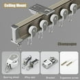 thumbnail image 2 of GXCZ Curtain Rods For Windows Flexible Ceiling Curtain Track, Room Divider Curtain Rail 70 To 600cm Ceiling/Wall Mounting, Aluminium Alloy Straight Ceiling Track For Curtains(White-ceiling,90cm/3ft), 2 of 7