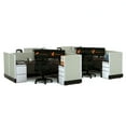 thumbnail image 1 of System Furniture 39H 4pack Cluster Powered Cubicles, 1 of 5