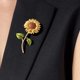 thumbnail image 3 of Broche de cristal de diamantes de imitación de perlas para mujer, ramillete de Pin, hebilla de rosa de girasol elegante, vestido de mujer, ropa, traje, Clip de bufanda, regalo creativo, nuevo, 3 of 4