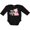 AB-Black, variant on New to the Flock Cute Baby Flamingo Boys or Girls Long Sleeve Baby Bodysuit
