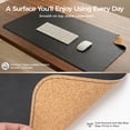 thumbnail image 6 of Promattoo 31.5" x 15.7" Waterproof Non-Slip PU Leather Desk Pad Protector with Storage Tray & Premium Gift Box, Desk Mat Blotter Writing Pad for Office, Home & Gaming,Classic Black, 6 of 10