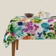 thumbnail image 3 of Wukai Watercolor Flowers Waterproof Tablecloth for Kitchen Dining, Fits Square Tables for 2-4 Seats -54"x54", 3 of 7