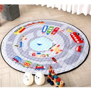 Marsin Baby Kids Infant Toddlers Portable Gym Play Mat Crawling Blanket for the Floor Soft Cotton Toys Storage Bag