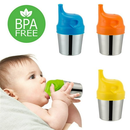 Silicone Sippy Cup Lids, Make Any Cup Spill-Proof Training Cup or Bottle, BPA Free, Leak Proof for Babies Toddlers and