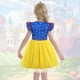 thumbnail image 3 of Vestido de princesa HenzWorld para niñas, azul y amarillo, tul 3T, 3 of 6