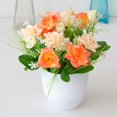 thumbnail image 3 of Imitation Potted Flower Rose Hotel Decoration Plastic Bookshelf Table Artificial Flower Pot for Office, 3 of 10