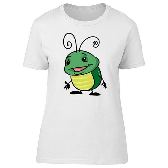Funny Cartoon Green Beetle Tee Women's -Image by Shutterstock