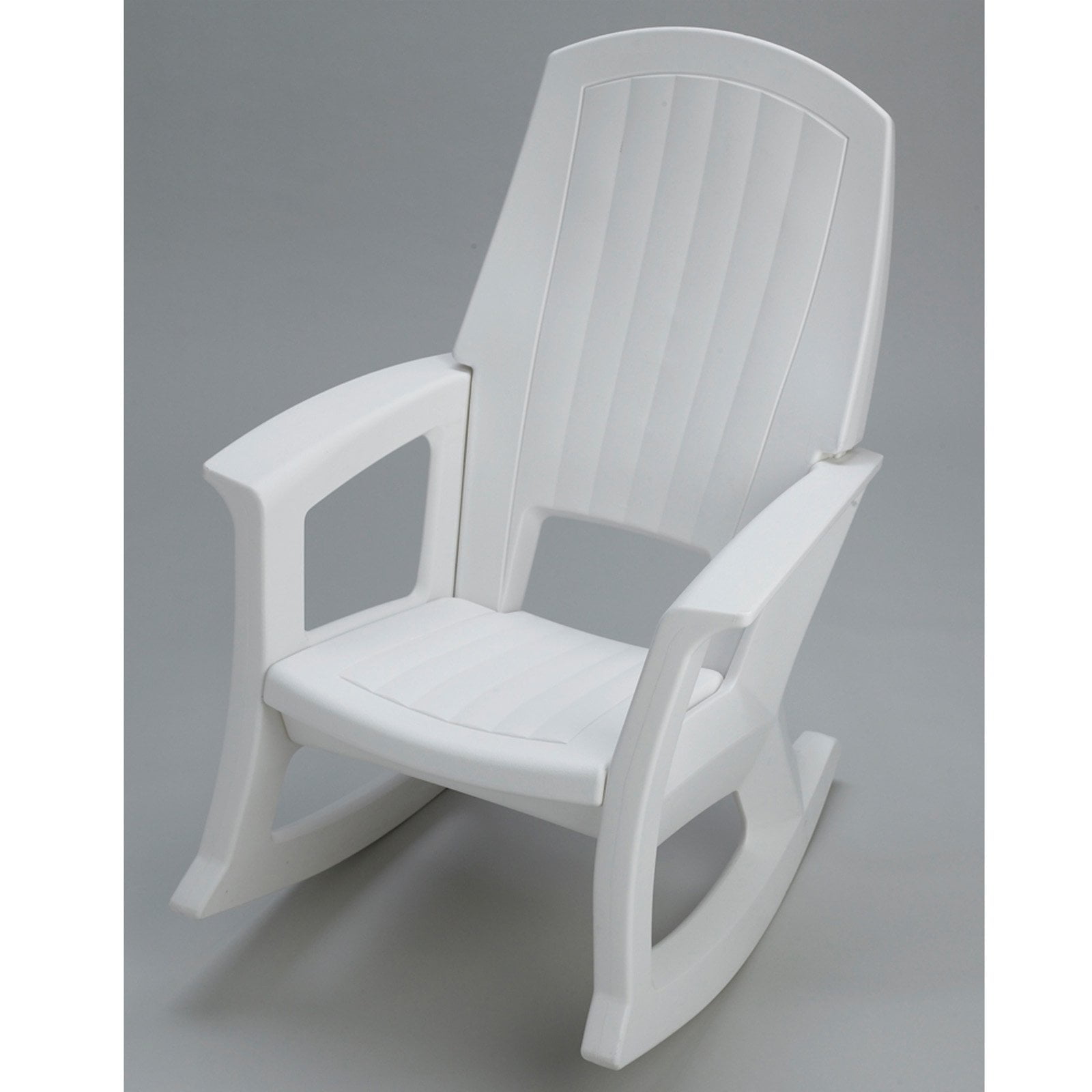 Semco Recycled Plastic Rocking Chair, White Resin Outdoor Rocking Chairs